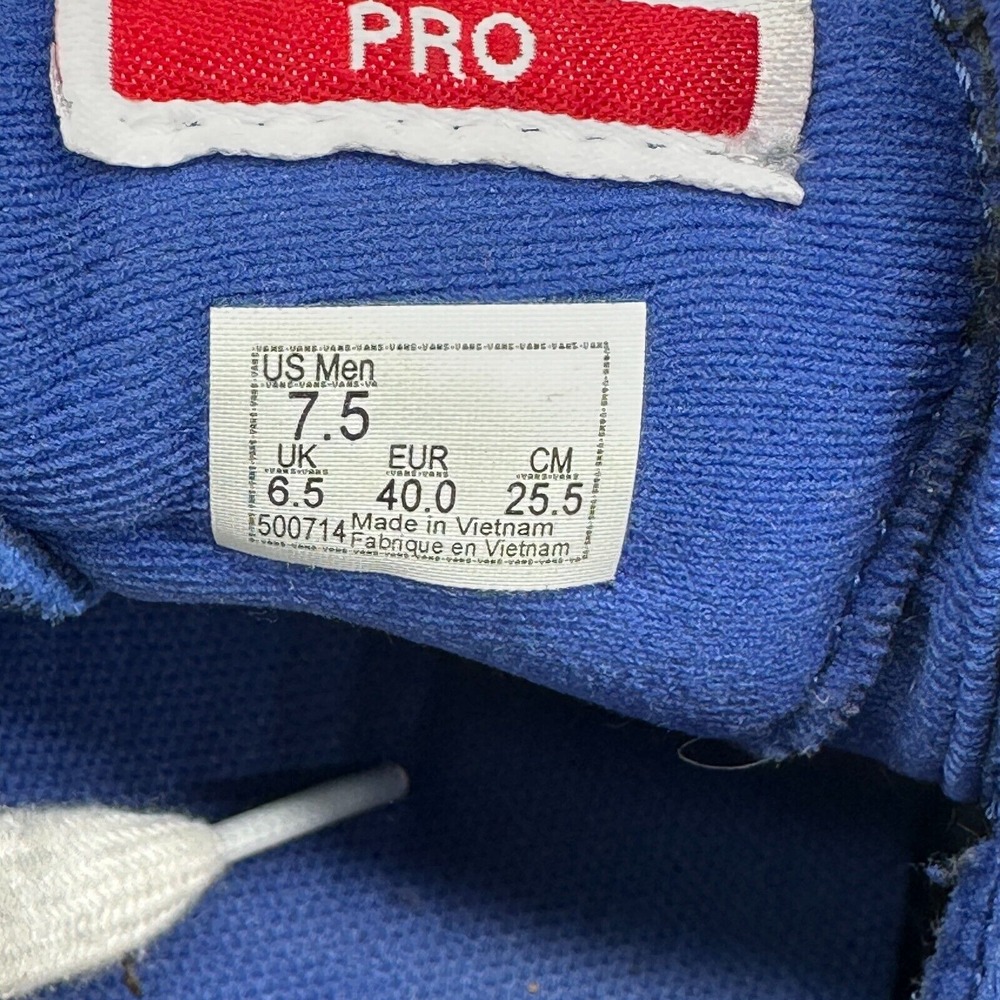 Vans Men 7.5 Womens 9 Shoes Sk8-Hi Pro True Blue White High Top Sneakers - Picture 7 of 8
